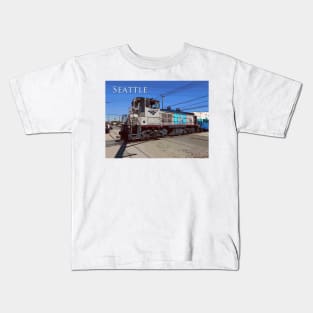 Seattle locomotive in the SoDo District Kids T-Shirt